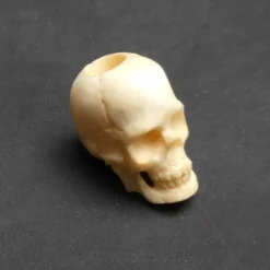 Totenkopf Knochen Bartperle 1,8cm Farbe antik Bartschmuck