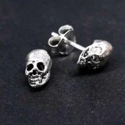 Totenkopf Ohrstecker Filigran 925 Silber Ohrschmuck