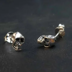 Totenkopf Ohrstecker 925 Silber Ohrschmuck Skull