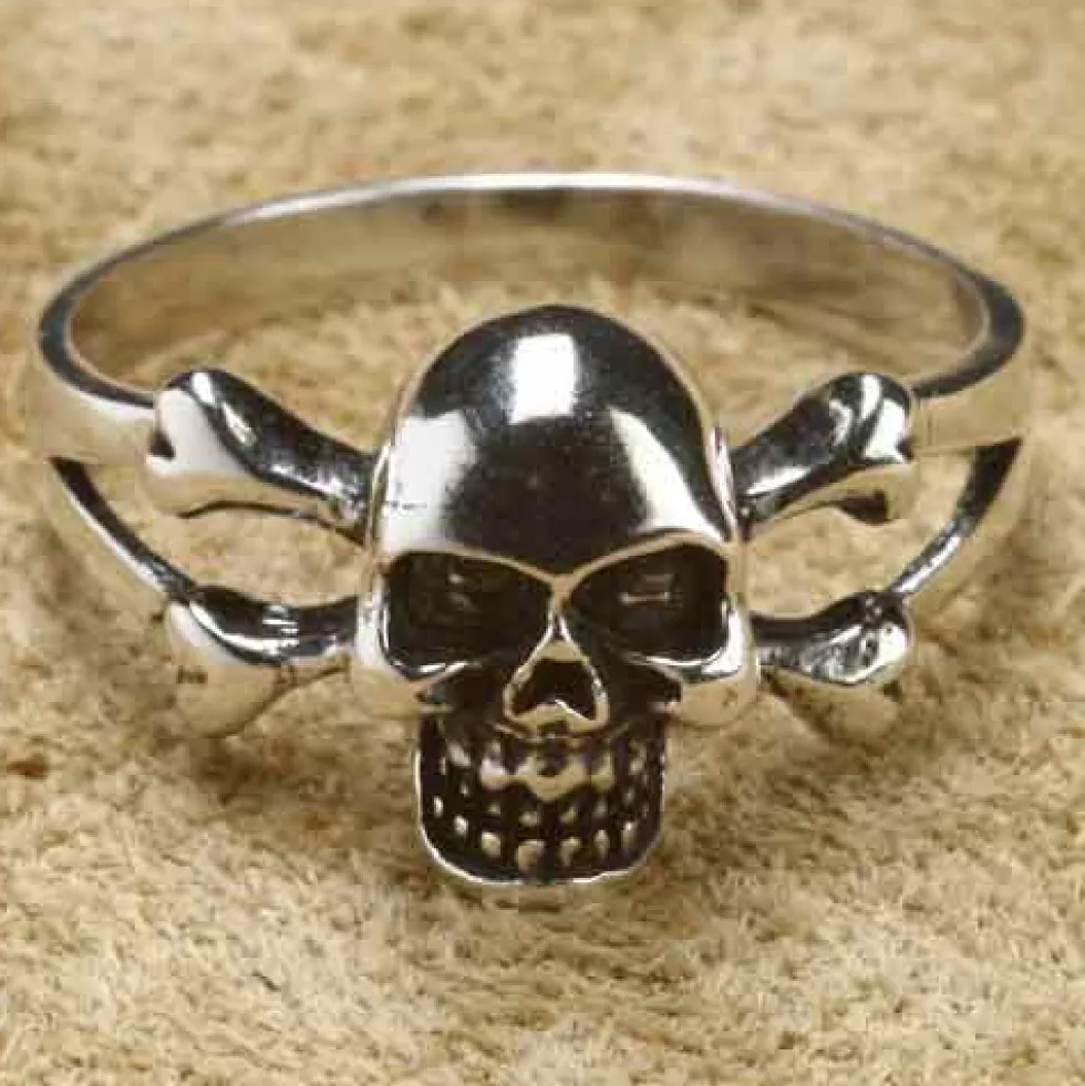 Totenkopf Ring Schmuck 925 Silber Crossbones Silbering