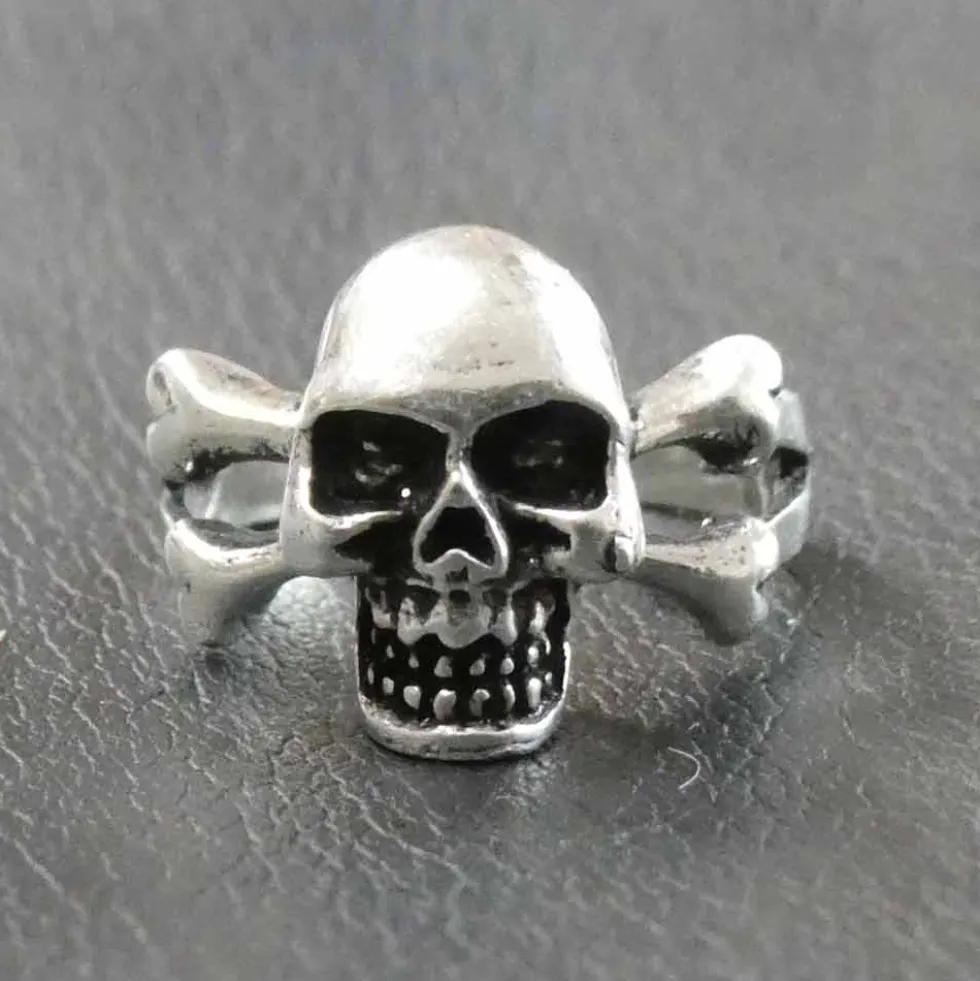 Totenkopf Ring Schmuck 925 Silber Crossbones Silbering