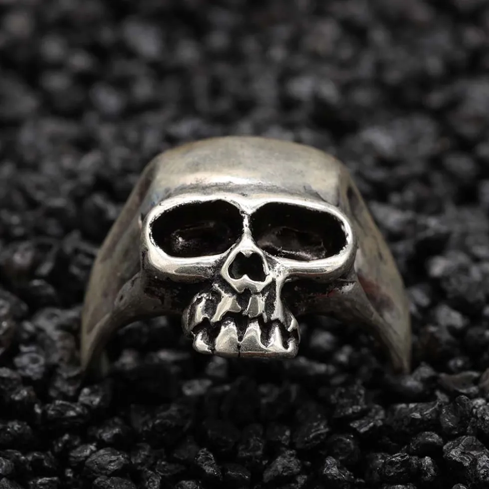 Totenkopf Ring Schmuck 925 Silber Gothic Skull