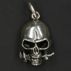 Totenkopf Schmuck Anhänger Silber 925 Skull Rose Gothik