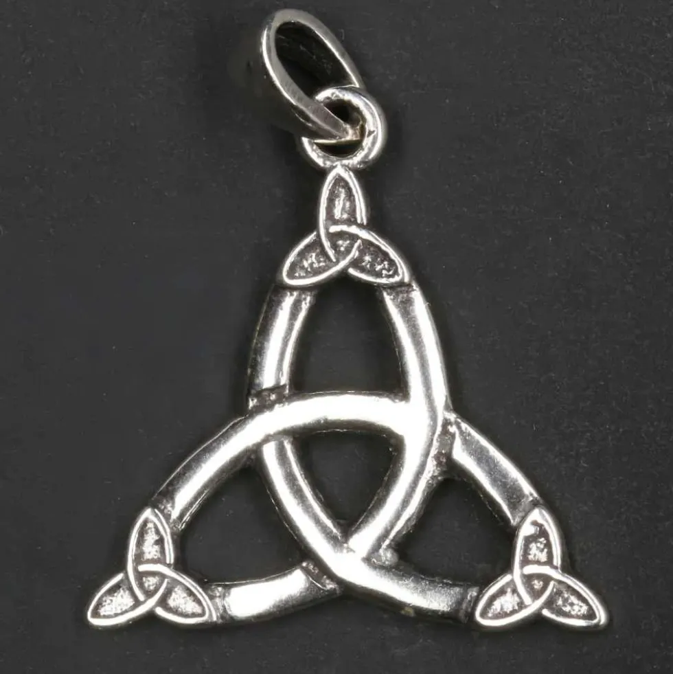 Tri keltischer Schmuck 925 Silber Anhänger