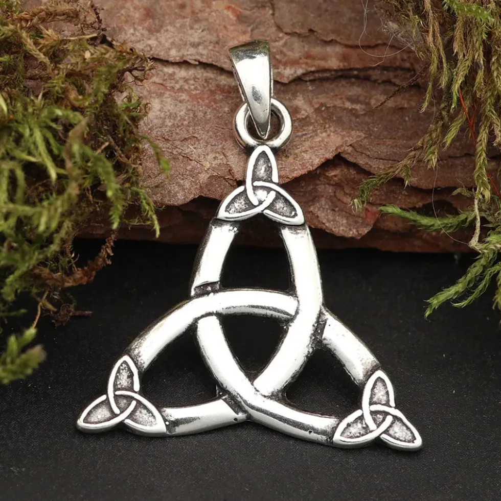 Tri keltischer Schmuck 925 Silber Anhänger