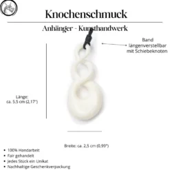 Triple Maori Schmuck aus Knochen Kette