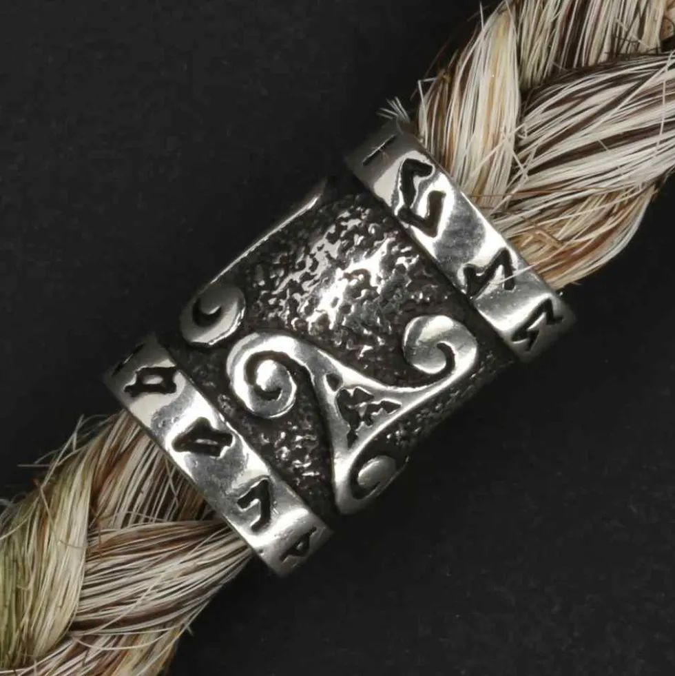 Triskele Bartperle 925 Silber Bartschmuck