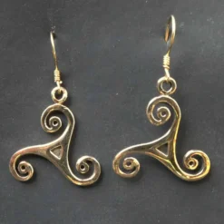 Triskele Ohrschmuck Bronze Ohrhänger