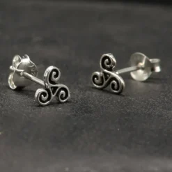 Triskele Ohrstecker 925 Silber Ohrschmuck Triskelion