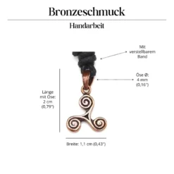 Triskele Schmuck Bronze Anhänger Triskelion