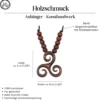 Triskele Schmuck Holz mit Kokos Perlen