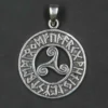 Triskel im Runen Ring 925 Silber Anhänger Triskelion