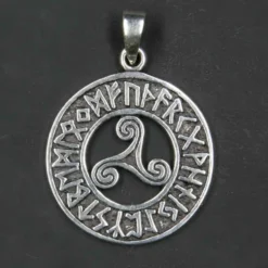 Triskel im Runen Ring 925 Silber Anhänger Triskelion