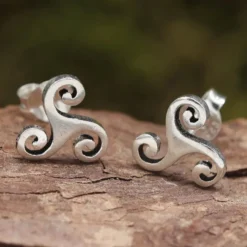 Triskelion Ohrstecker 925 Silber Ohrschmuck