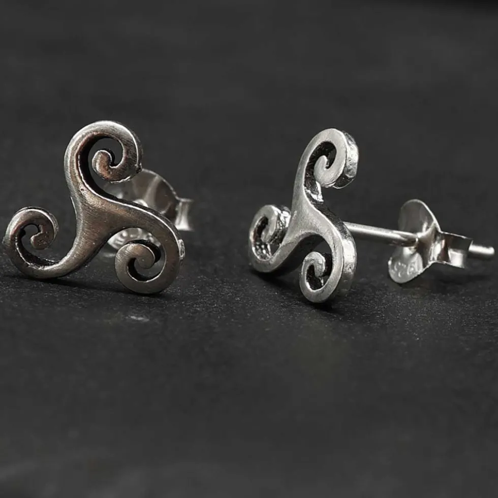 Triskelion Ohrstecker 925 Silber Ohrschmuck