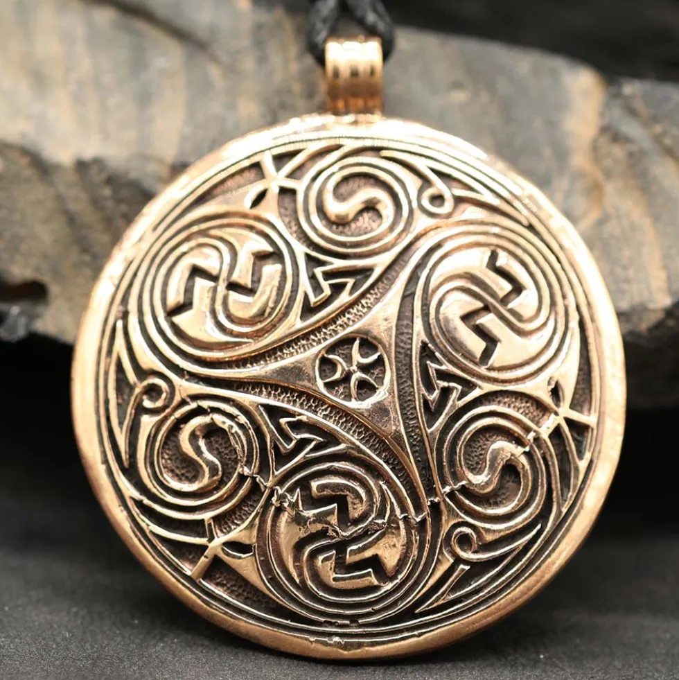 Triskelion riesig Schmuck Anhänger Bronze