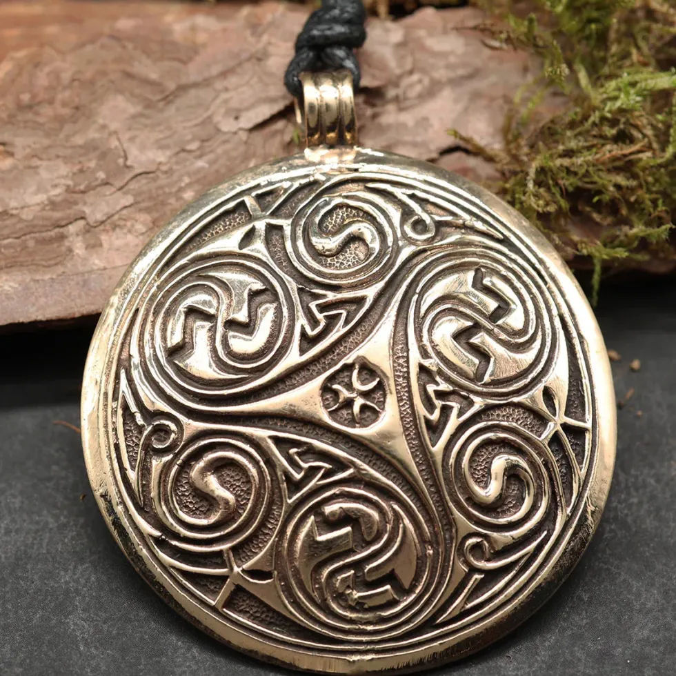 Triskelion riesig Schmuck Anhänger Bronze