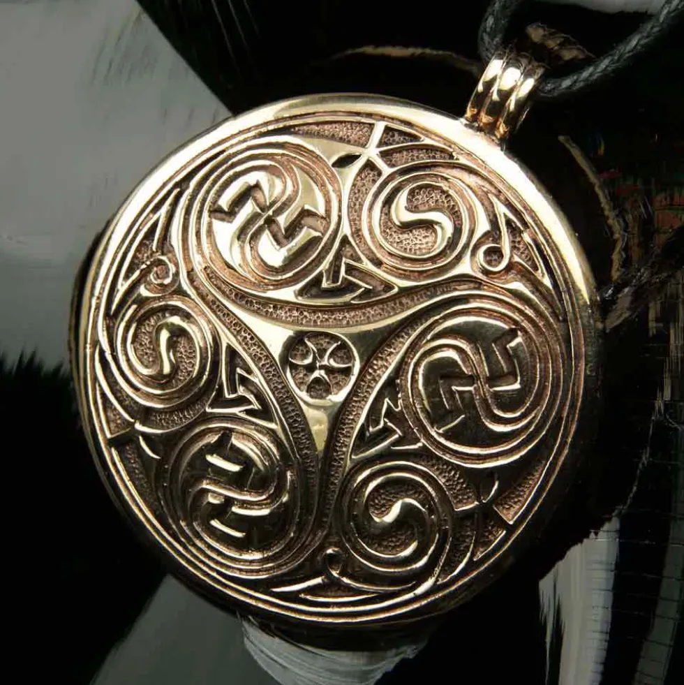 Triskelion riesig Schmuck Anhänger Bronze