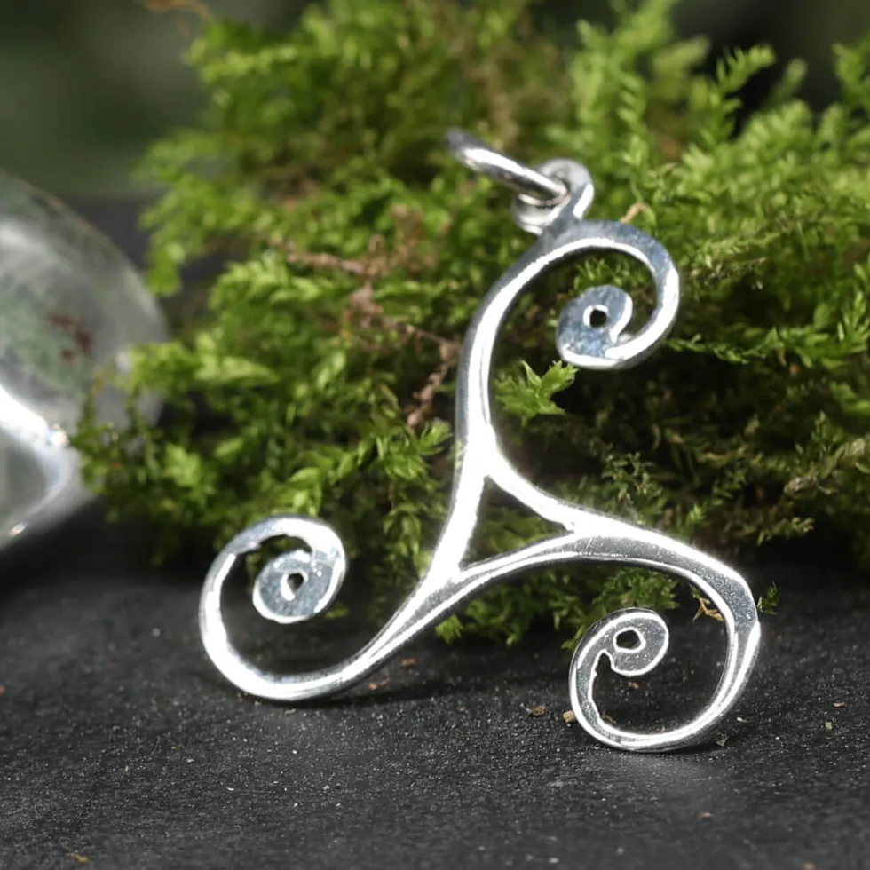 Triskelion Schmuck Anhänger 925 Silber Triskel