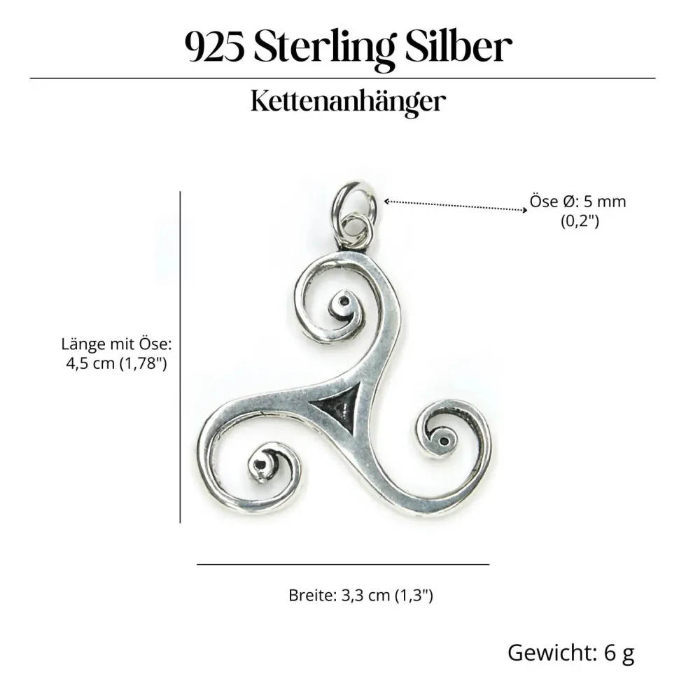 Triskelion Schmuck Anhänger 925 Sterlingsilber