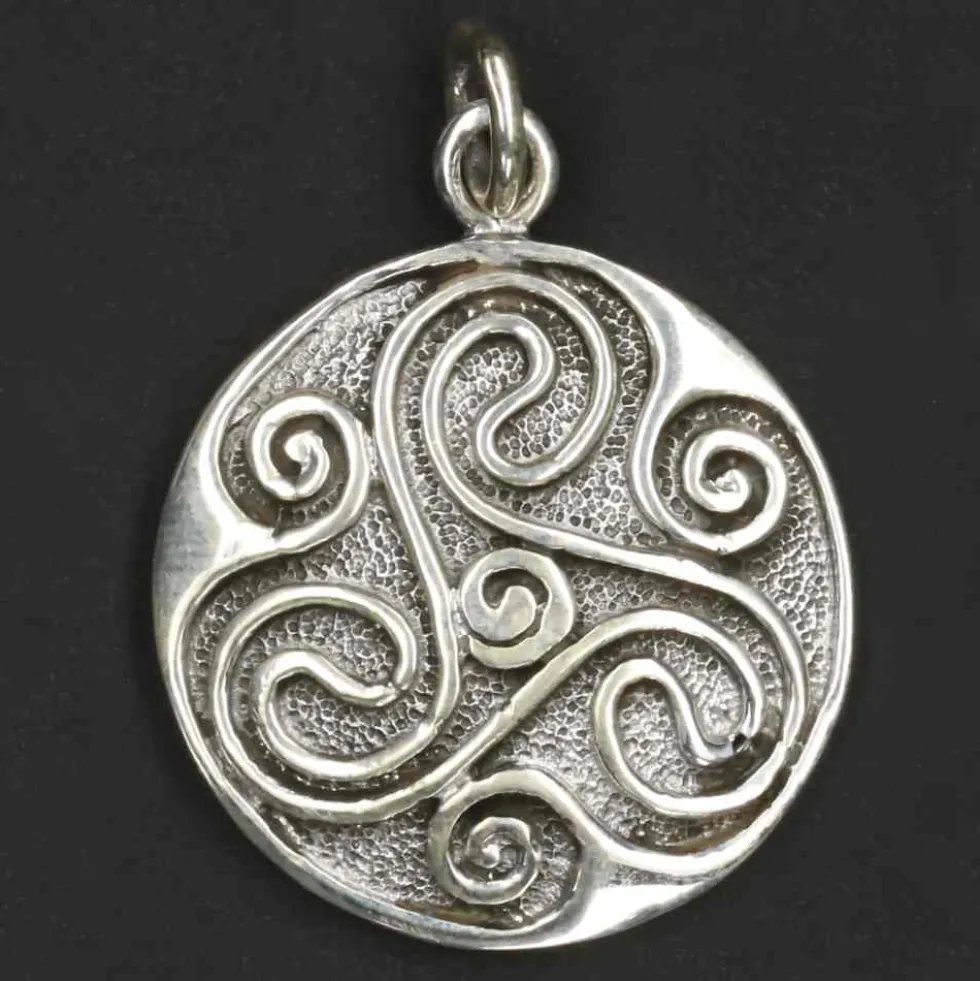 Triskelion Shild Schmuck Anhänger aus Silber Triskel Kettenanhänger 925 Silber