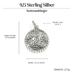 Triskel Schmuck Anhänger fein 925 Silber Kettenanhänger