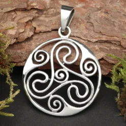 Triskel Schmuck Anhänger 925 Silber offenes Triskelion