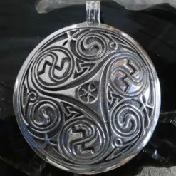Triskel Silber Anhänger riesig massiv schwer Keltischer Schmuck 925 Silber