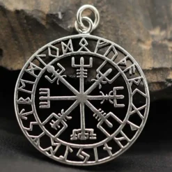 Vegvisir Runen Anhänger Wikinger Schmuck 925 Silber