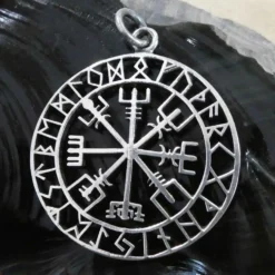 Vegvisir Runen Anhänger Wikinger Schmuck 925 Silber