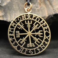 Vegvisir Schmuck Bronze Wikinger Kette Anhänger
