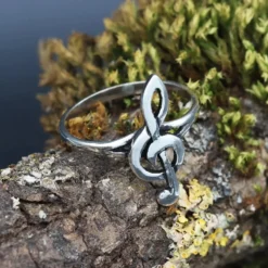 Violinschlüssel Ring Schmuck Damen Kinder Musiker Notenschlüssel 925 Silber