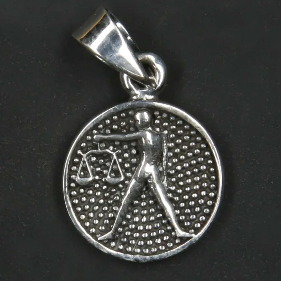 Waage Schmuck Astrologie Sternzeichen 925 Silber Anhänger Schmuck