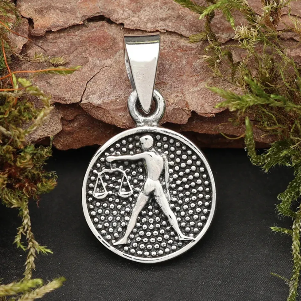 Waage Schmuck Astrologie Sternzeichen 925 Silber Anhänger Schmuck