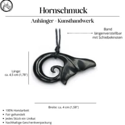 Walfluke Hornschmuck Anhänger Kette