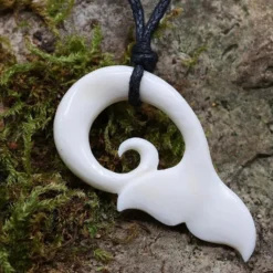Walfluke Schmuck Anhänger aus Knochen Kette