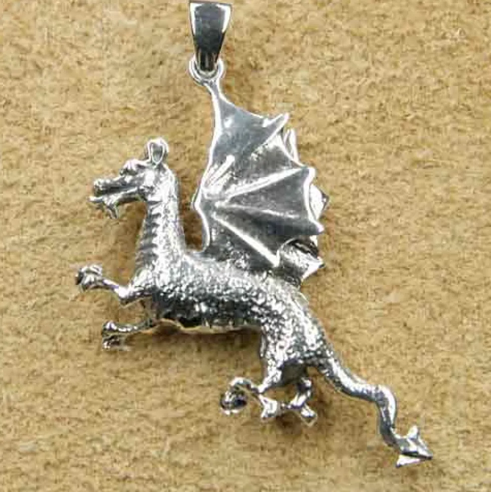 Welsh Drache Schmuck Anhänger 925 Silber