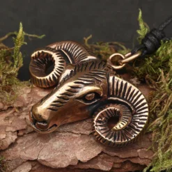 Widderkopf Bronze Anhänger Schmuck