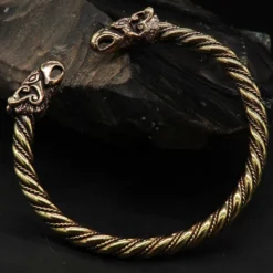 Wikinger Armreif Bronze Raben Armschmuck 5,5 cm innen