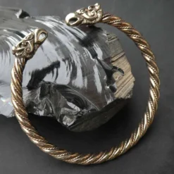 Wikinger Armreif Bronze Raben Armschmuck 6,5 cm innen
