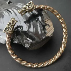 Wikinger Armreif XXL innen 7,5cm Bronze Himmelswölfe Hati Skalli