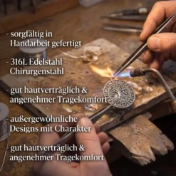 Wikinger Axt Edelstahl Beil Thorshammer Odin Schmuck