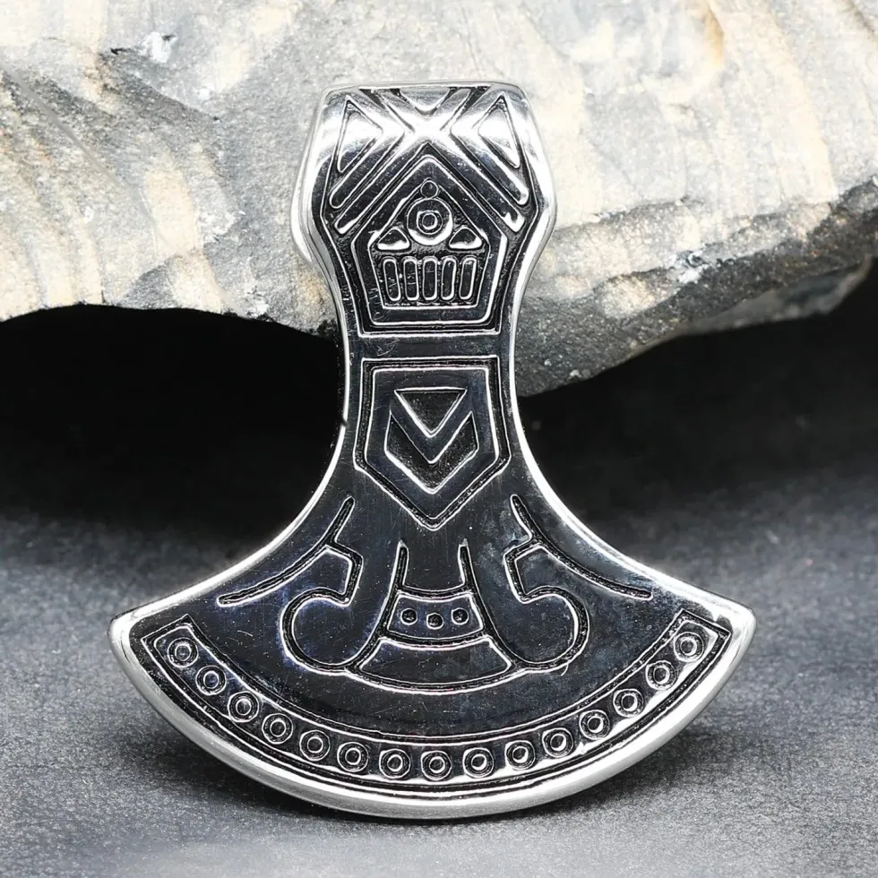 Wikinger Axt Edelstahl Beil Thorshammer Odin Schmuck