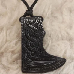 Wikinger Axt Hornschmuck Anhänger handgefertigter Schmuck