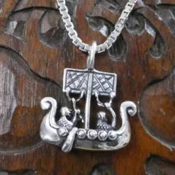 Wikingerboot Schmuck Anhänger aus 925 Silber