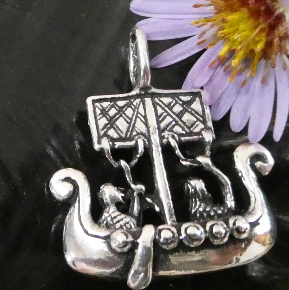 Wikingerboot Schmuck Anhänger aus 925 Silber