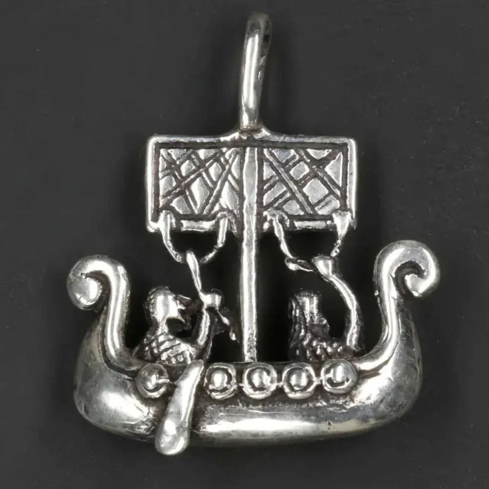 Wikingerboot Schmuck Anhänger aus 925 Silber
