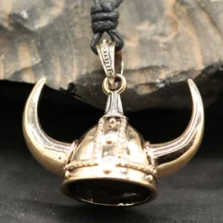 Wikinger Helm Bronze Schmuck Kette massiv