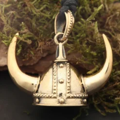 Wikinger Helm Bronze Schmuck Kette massiv
