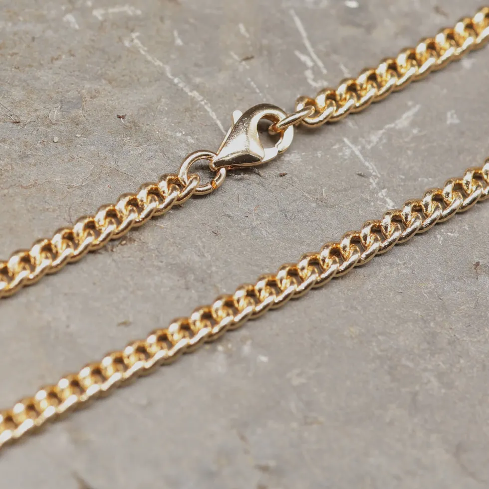 Wikingerkette Halskette Bronzefarben 3 mm hochwertige Kette